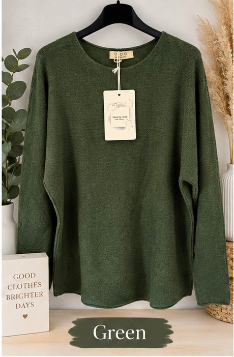 Ladies Classic Scoop Neck Jumper - Soft Knit - One Size
