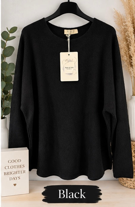 Ladies Classic Scoop Neck Jumper - Soft Knit - One Size