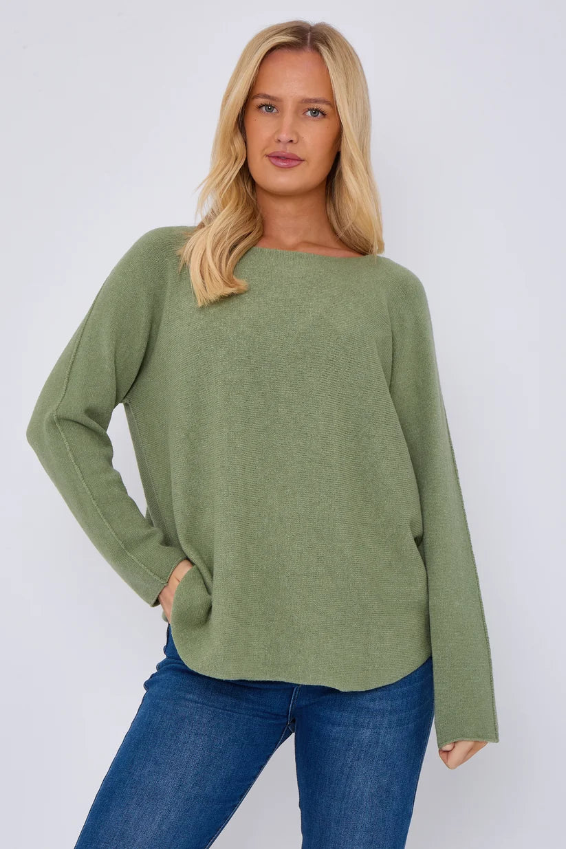 Ladies Classic Scoop Neck Jumper - Soft Knit - One Size